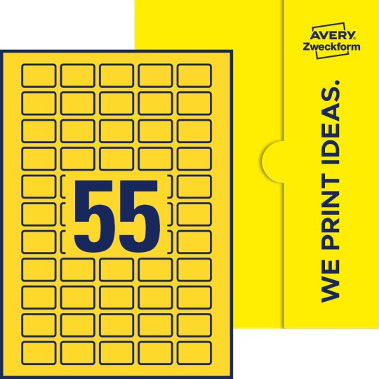55 stk. etiketter per ark