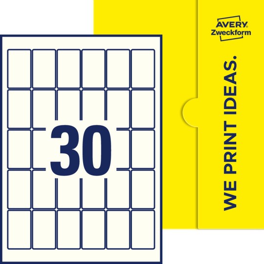 30 stk. etiketter per ark