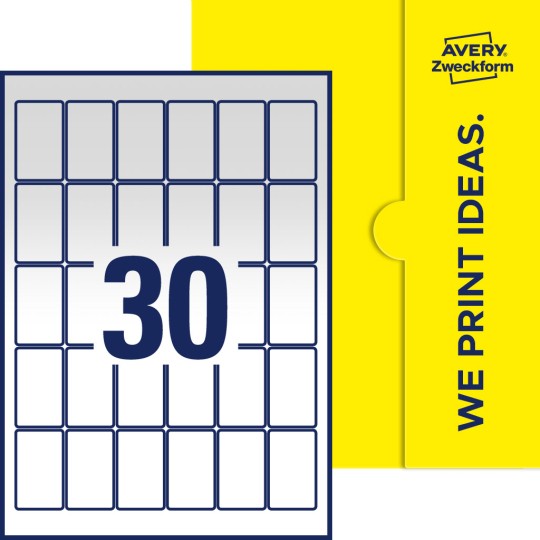 30 stk. etiketter per ark