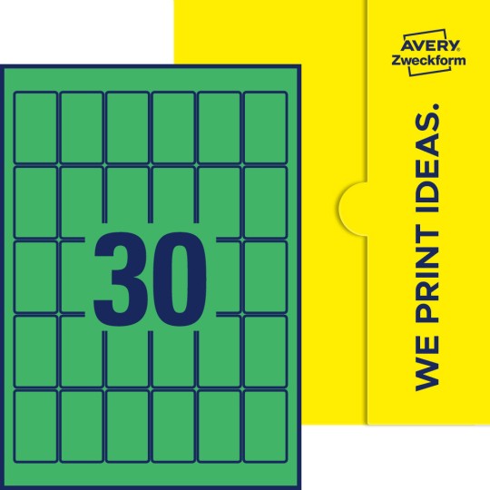 30 stk. etiketter per ark