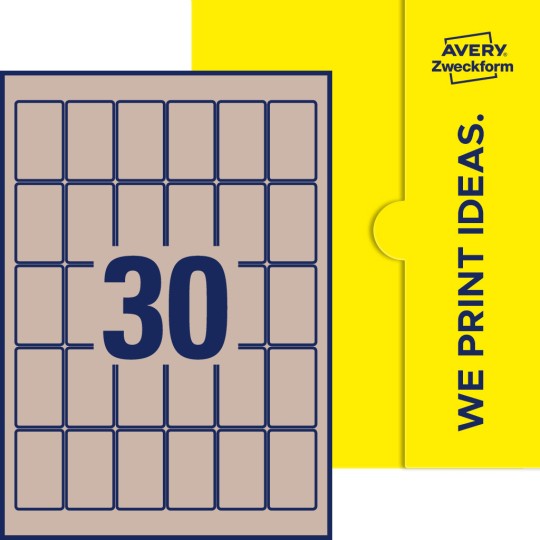 30 stk. etiketter per ark