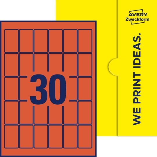 30 stk. etiketter per ark
