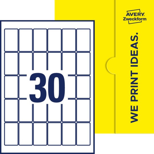 30 stk. etiketter per ark