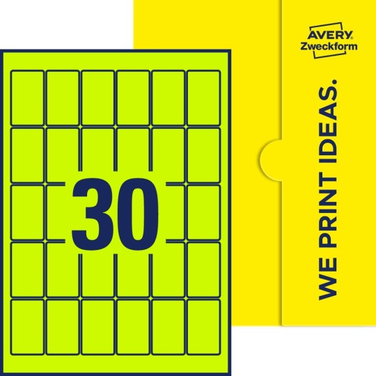 30 stk. etiketter per ark
