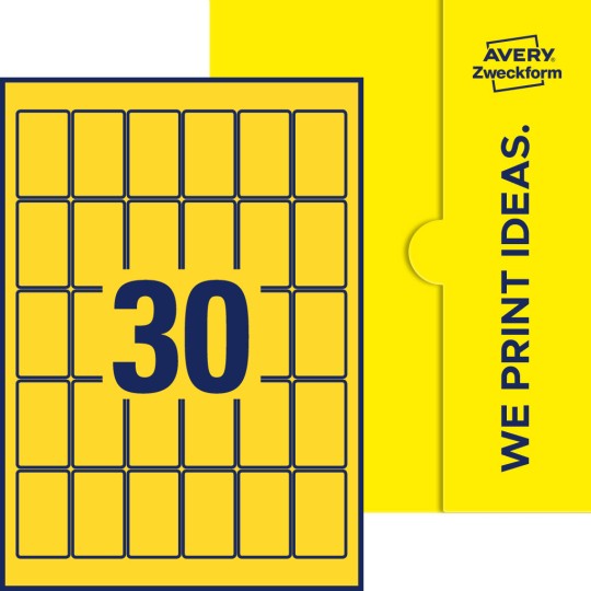 30 stk. etiketter per ark