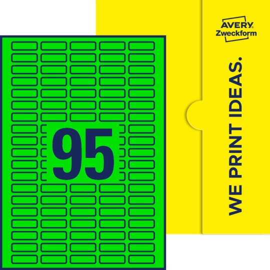 95stk. etiketter per ark