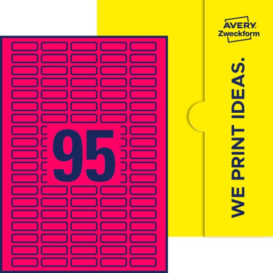 95stk. etiketter per ark