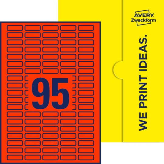 95stk. etiketter per ark