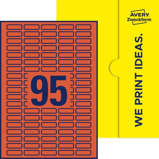 95stk. etiketter per ark