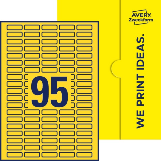 95stk. etiketter per ark