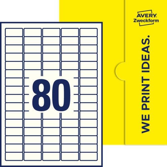 80 stk. etiketter per ark