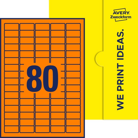 80 stk. etiketter per ark
