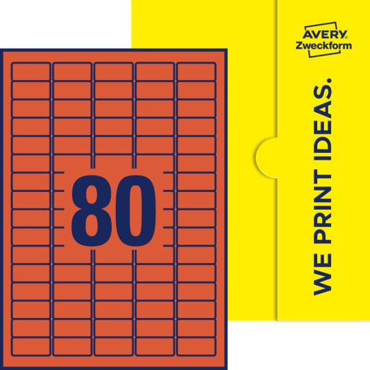 80 stk. etiketter per ark
