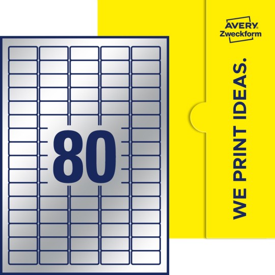 80 stk. etiketter per ark