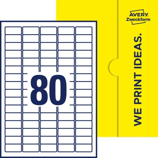 80 stk. etiketter per ark