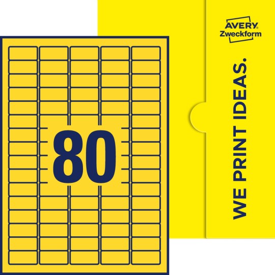 80 stk. etiketter per ark