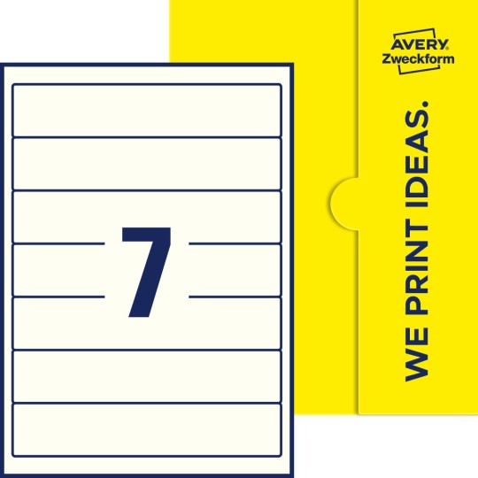 7 stk. etiketter per ark