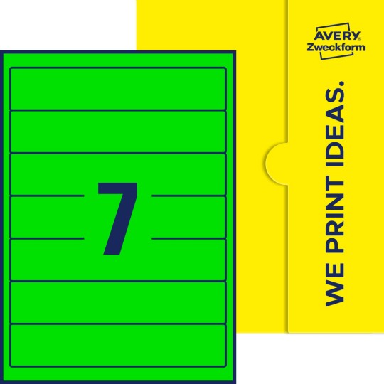 7 stk. etiketter per ark