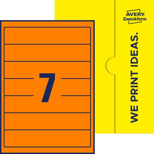 7 stk. etiketter per ark