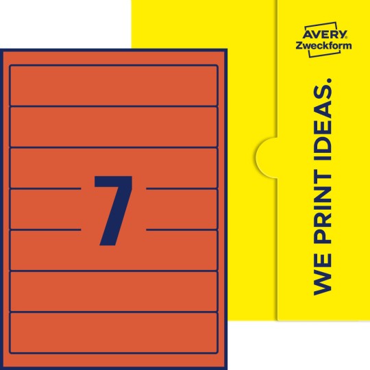 7 stk. etiketter per ark