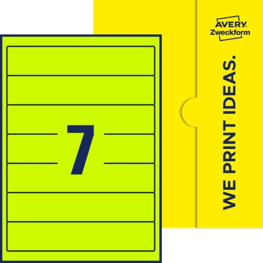 7 stk. etiketter per ark