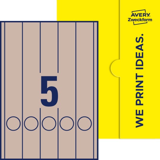 5 stk. etiketter per ark