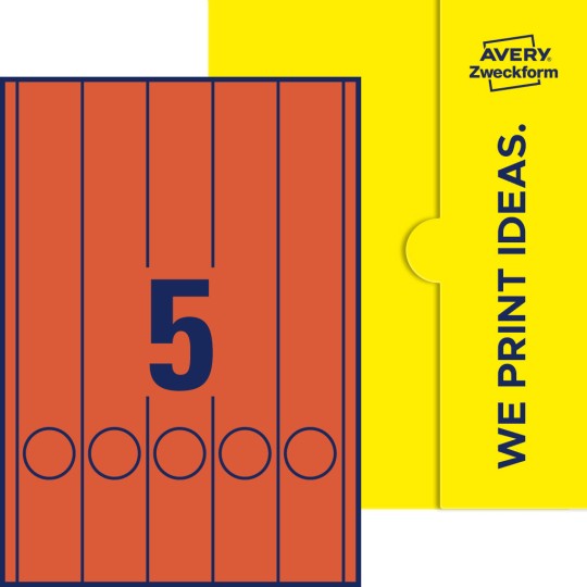 5 stk. etiketter per ark