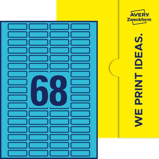 68 stk. etiketter per ark
