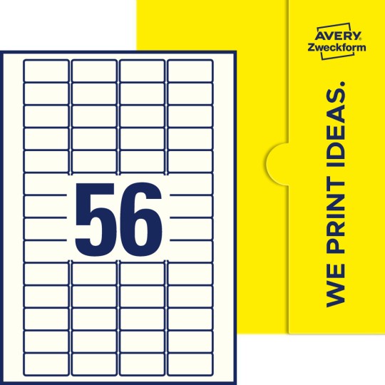 56 stk. etiketter per ark