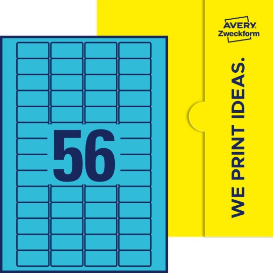 56 stk. etiketter per ark