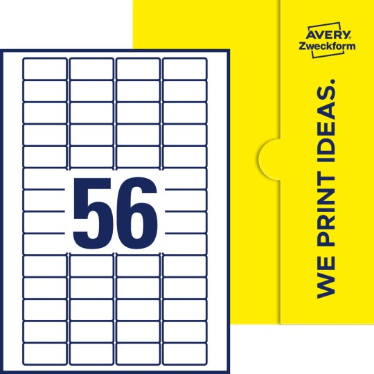 56 stk. etiketter per ark