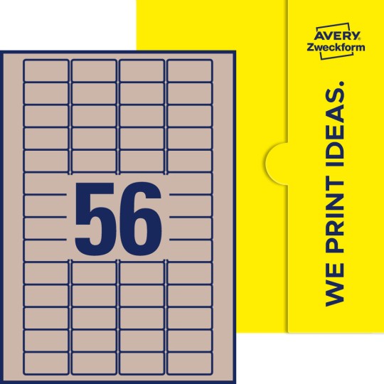 56 stk. etiketter per ark