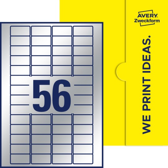 56 stk. etiketter per ark