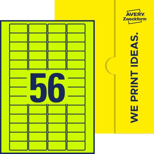 56 stk. etiketter per ark