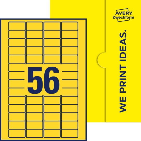 56 stk. etiketter per ark