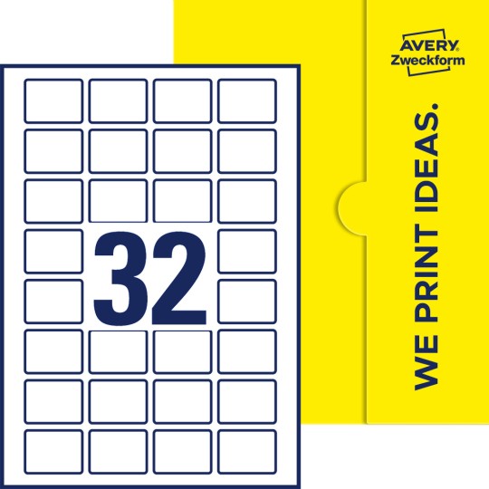 32 stk. etiketter per ark