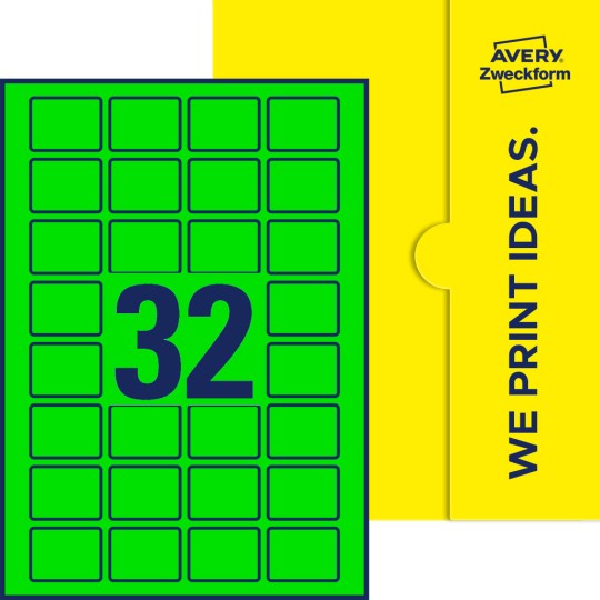 32 stk. etiketter per ark