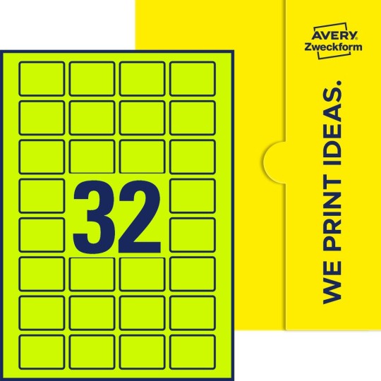 32 stk. etiketter per ark