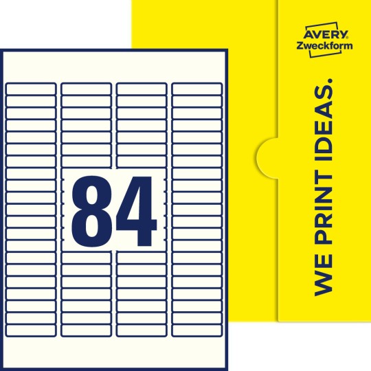 84 stk. etiketter per ark
