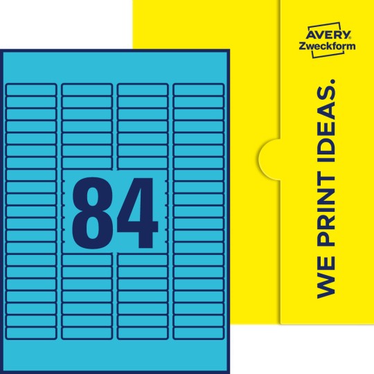 84 stk. etiketter per ark