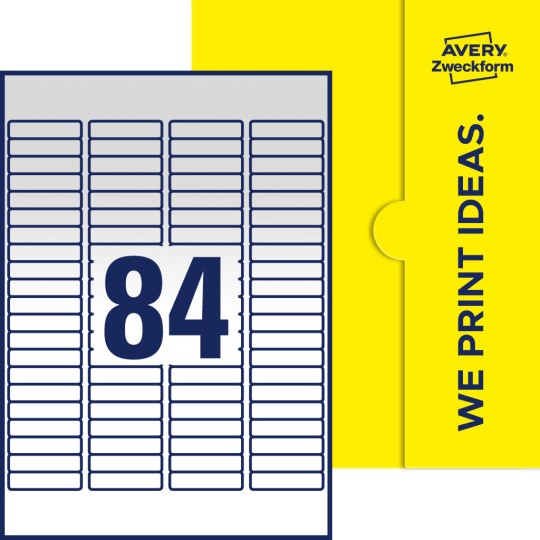 84 stk. etiketter per ark