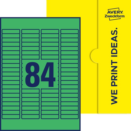 84 stk. etiketter per ark