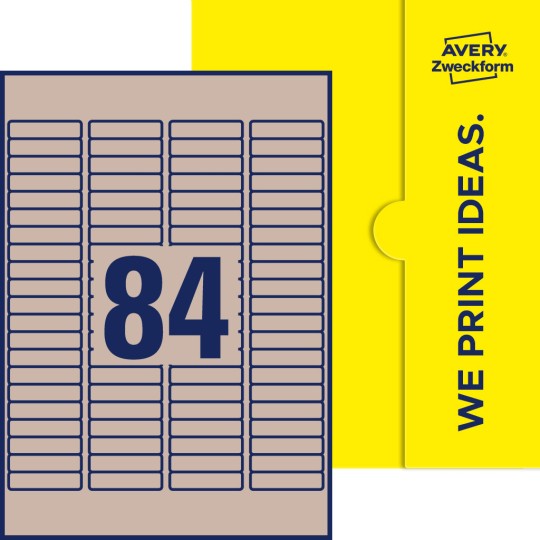 84 stk. etiketter per ark