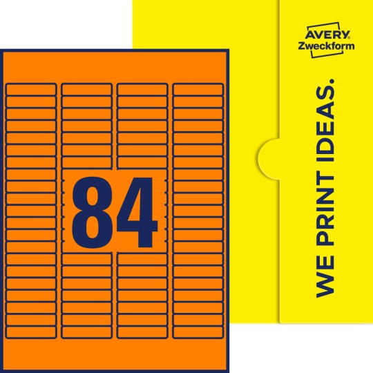 84 stk. etiketter per ark