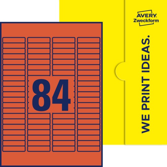 84 stk. etiketter per ark