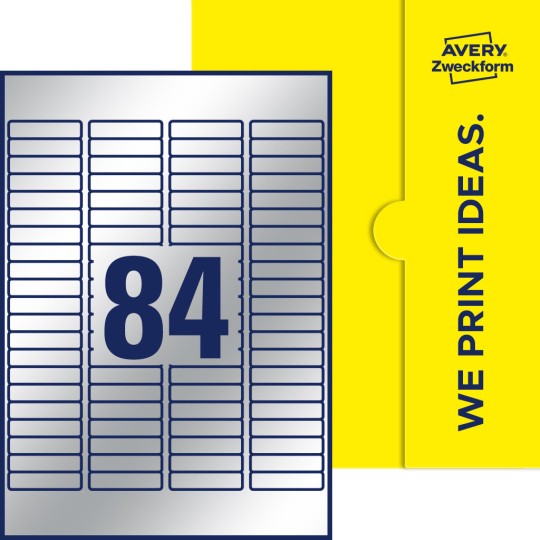 84 stk. etiketter per ark