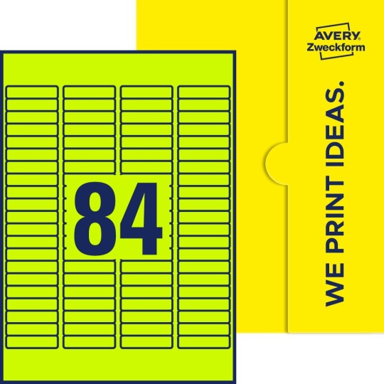 84 stk. etiketter per ark