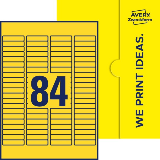 84 stk. etiketter per ark