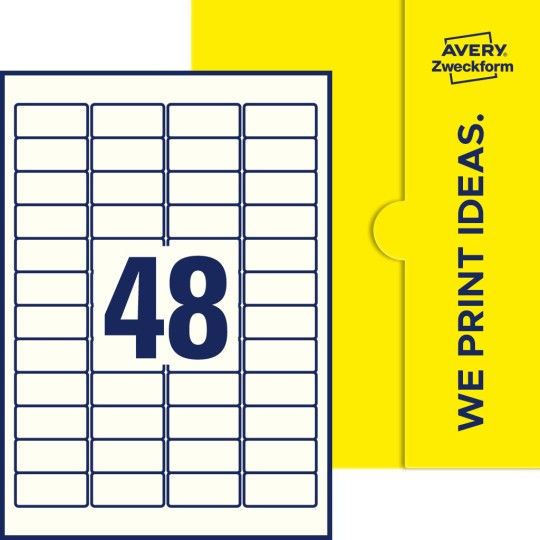 48 stk. etiketter per ark