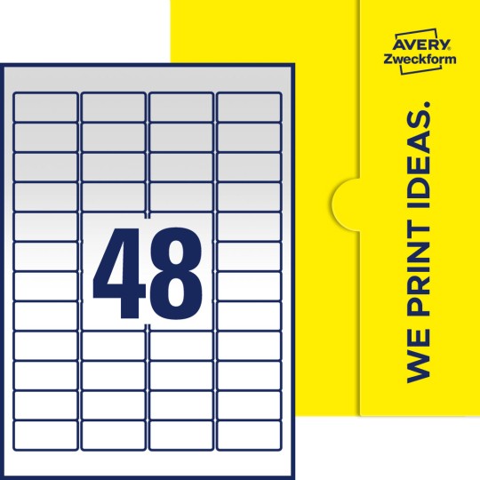 48 stk. etiketter per ark